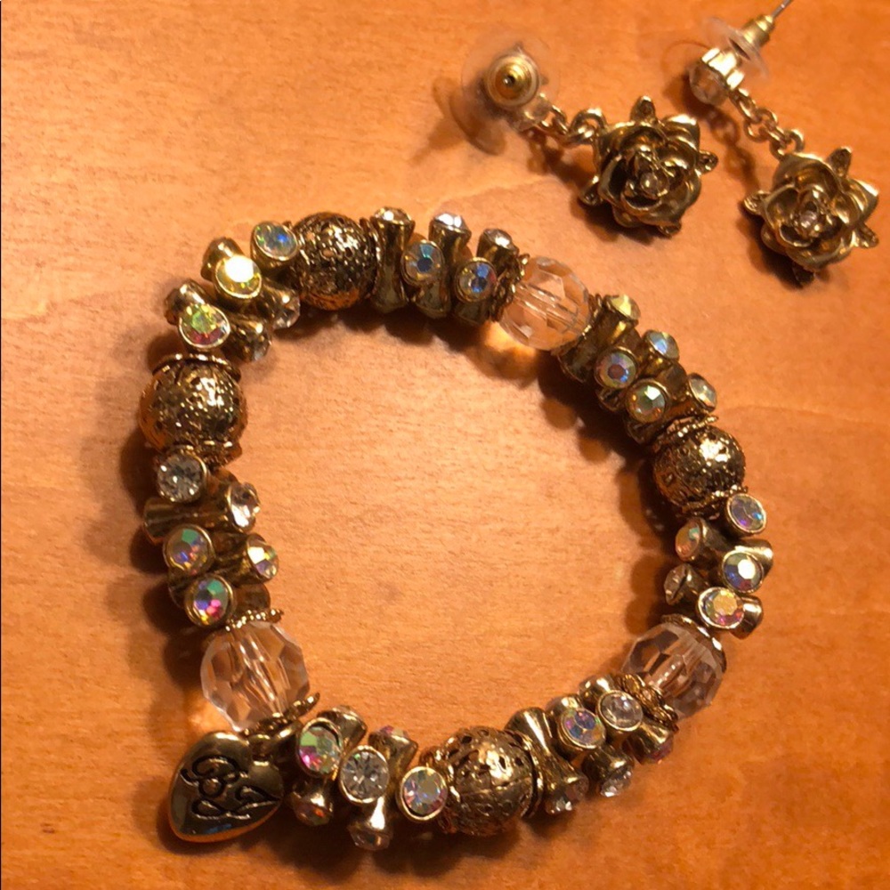 Betsey Johnson Earrings & Bracelet